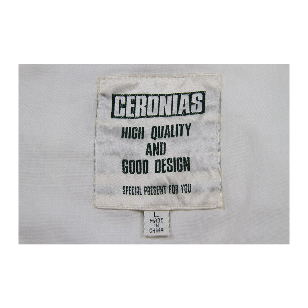 358 Ceronias Diving Lightweight Long Sleeve Zip Up Hooded Cotton Jacket White L
