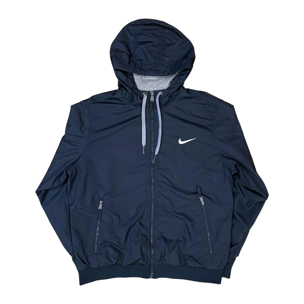 0043 Nike Jersey Lined Vintage 90s Made in USA Bomber Jacket Black L