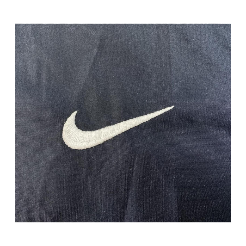 0043 Nike Jersey Lined Vintage 90s Made in USA Bomber Jacket Black L