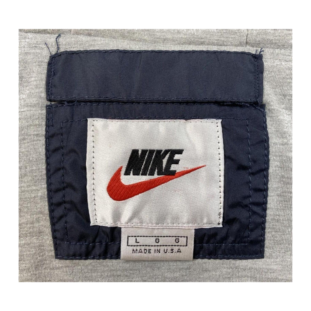 0043 Nike Jersey Lined Vintage 90s Made in USA Bomber Jacket Black L