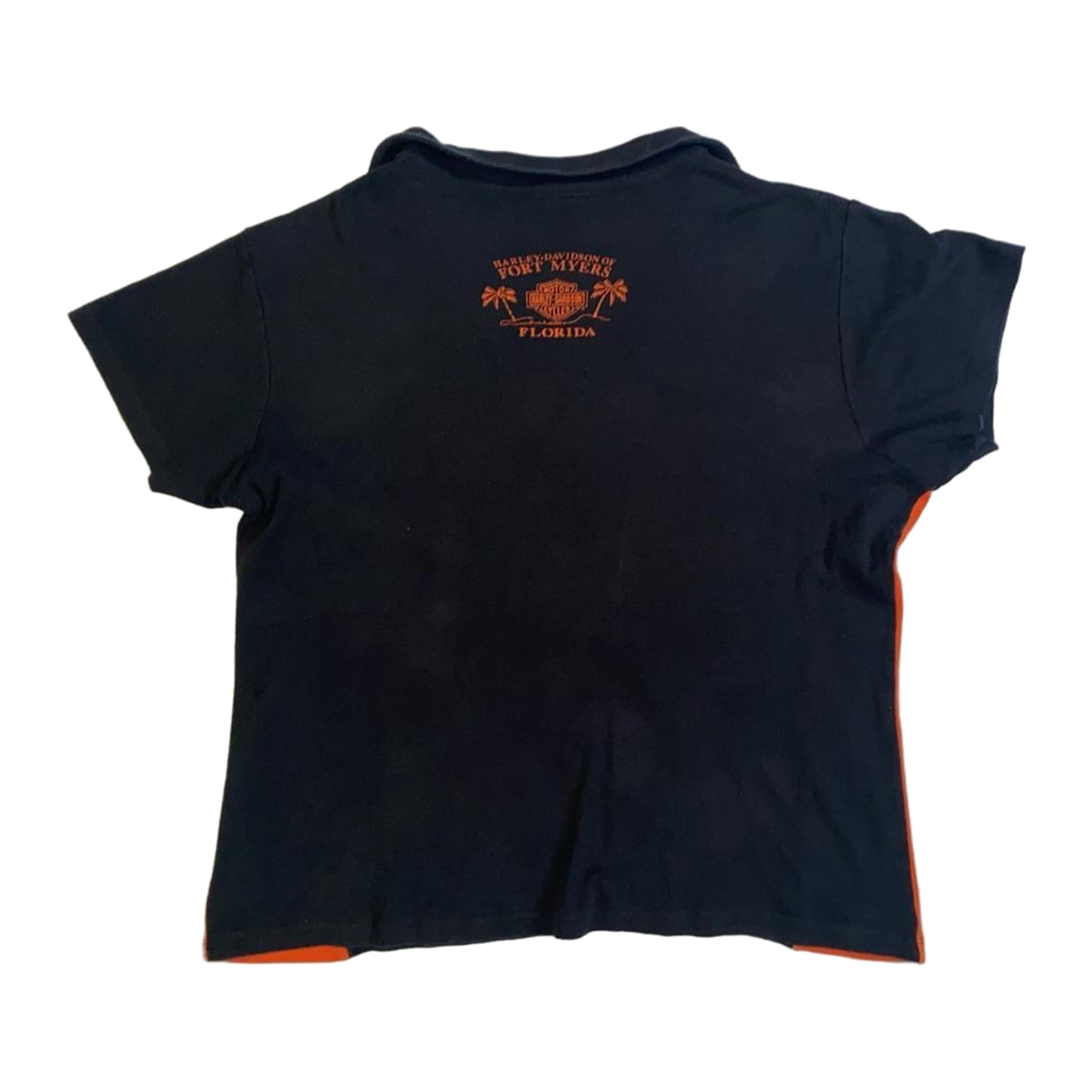 1660 Harley Davidson Men's Color Block Short Sleeve Polo Black L