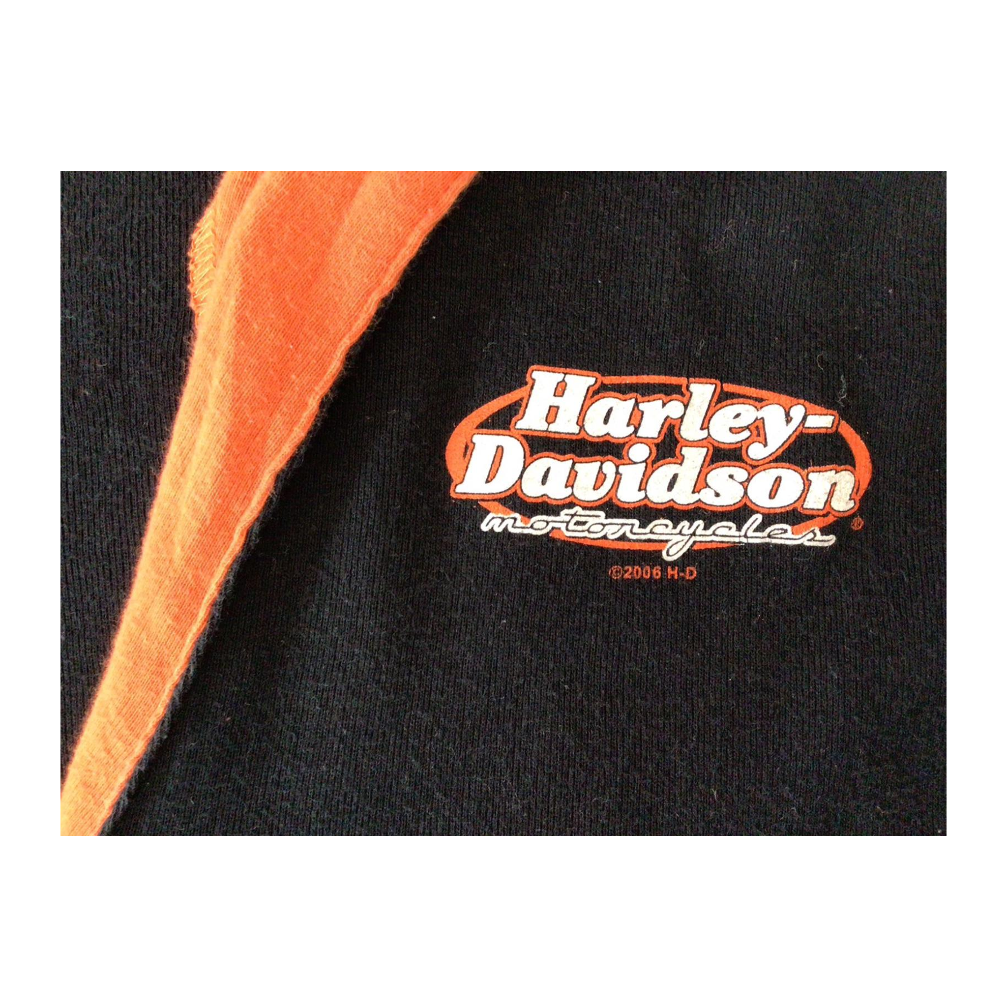 1660 Harley Davidson Men's Color Block Short Sleeve Polo Black L