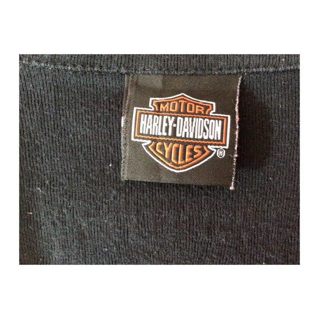 1660 Harley Davidson Men's Color Block Short Sleeve Polo Black L