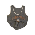 1611 Harley Davidson Women's Rhinestone Accent Ride 2 Live Sleeveless Tank Top Grey S