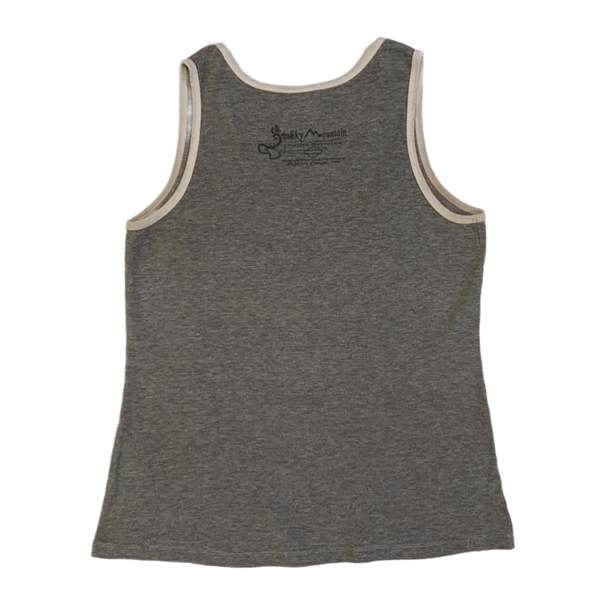 1611 Harley Davidson Women's Rhinestone Accent Ride 2 Live Sleeveless Tank Top Grey S