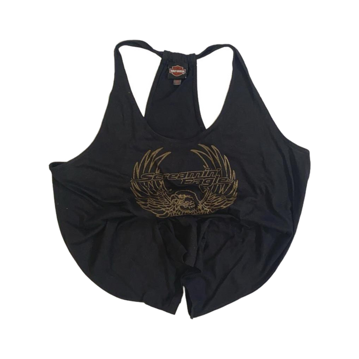 Harley Davidson Women's Screamin Eagle Racer Back Tank Top Black 2XL