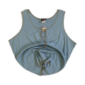 1662 Harley Davidson Women's Contrast Stitch Keyhole Neckline Tank Top Powder Blue 2XL