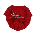 1659 Harley Davidson Women's Mother Road Stars and Stripes Short Sleeve V Neck T Shirt Red L