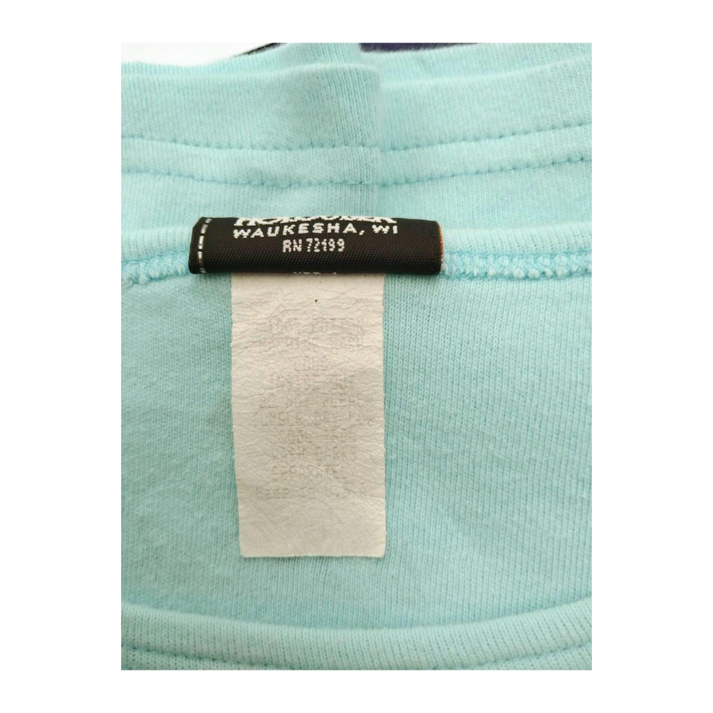 1657 Harley Davidson Women's Y2K Bedazzled Motorcycle Short Sleeve T Shirt Turquoise XL
