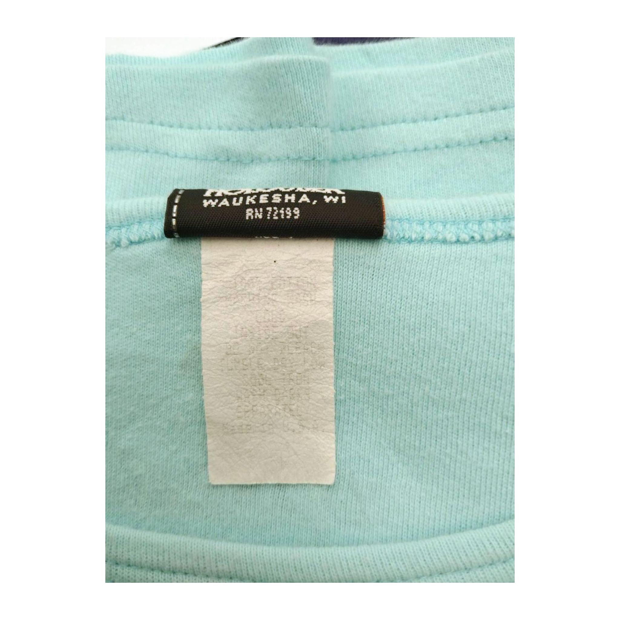1657 Harley Davidson Women's Y2K Bedazzled Motorcycle Short Sleeve T Shirt Turquoise XL