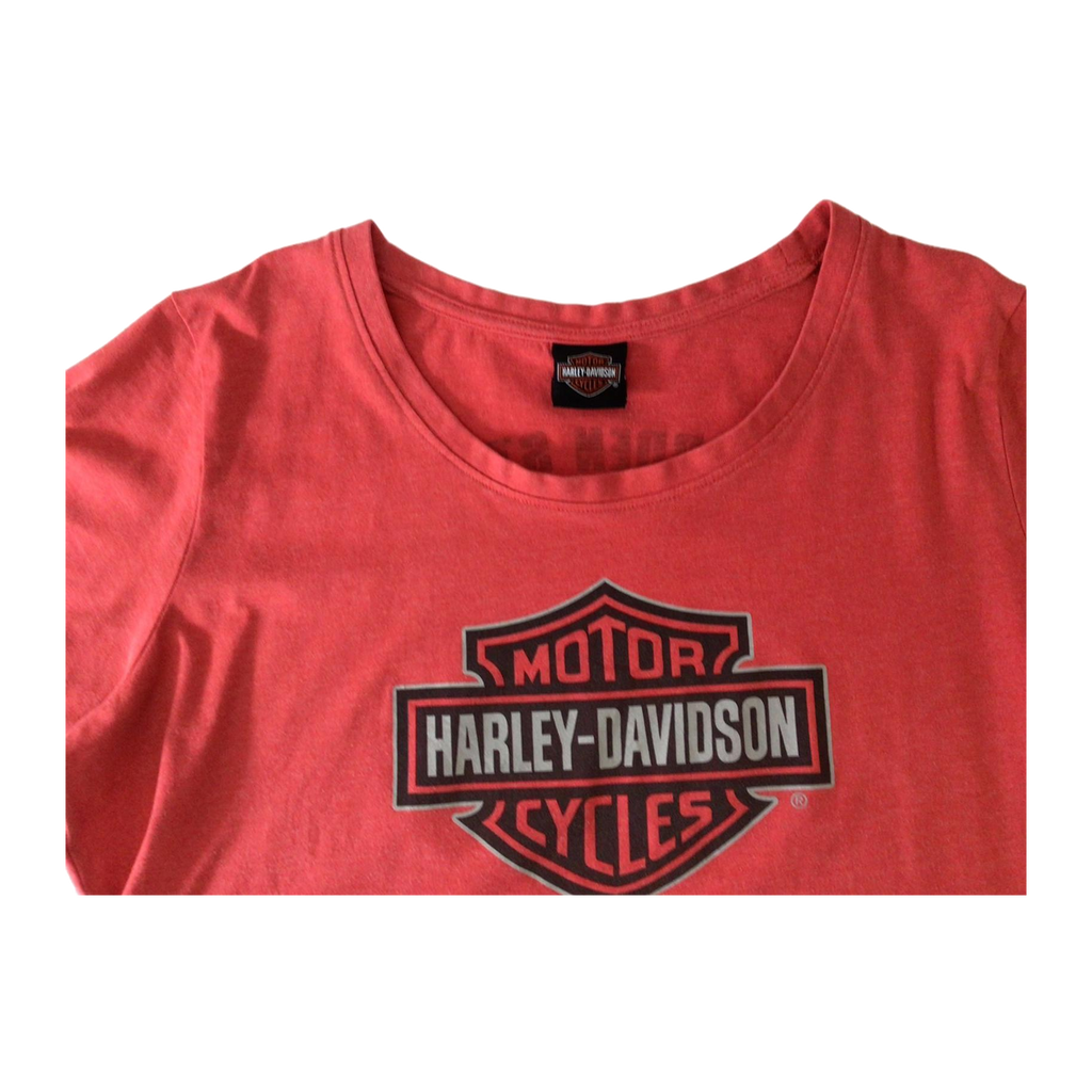 1652 Harley Davidson Women's Short Sleeve T Shirt Red 3XL