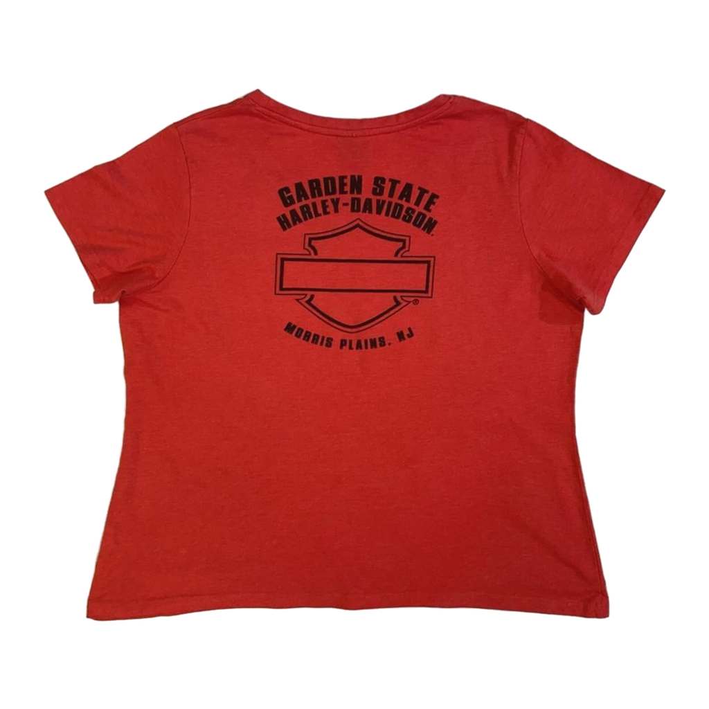 1652 Harley Davidson Women's Short Sleeve T Shirt Red 3XL