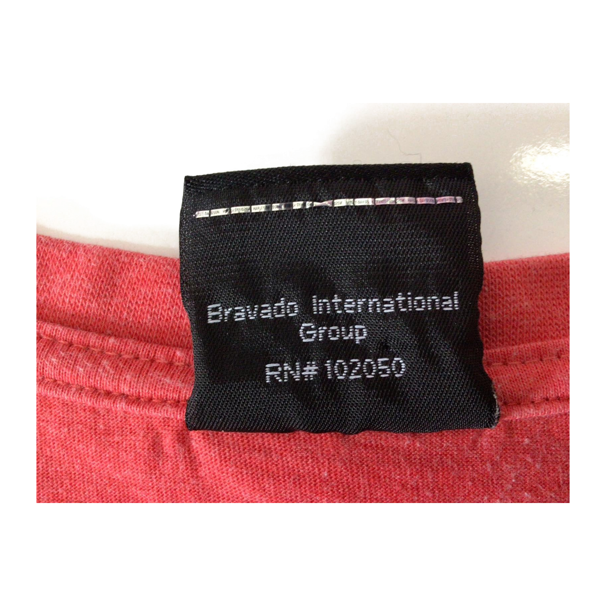 1652 Harley Davidson Women's Short Sleeve T Shirt Red 3XL