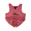 1651 Harley Davidson Women's Embroidered Ribbed Tank Top Pink 2XL