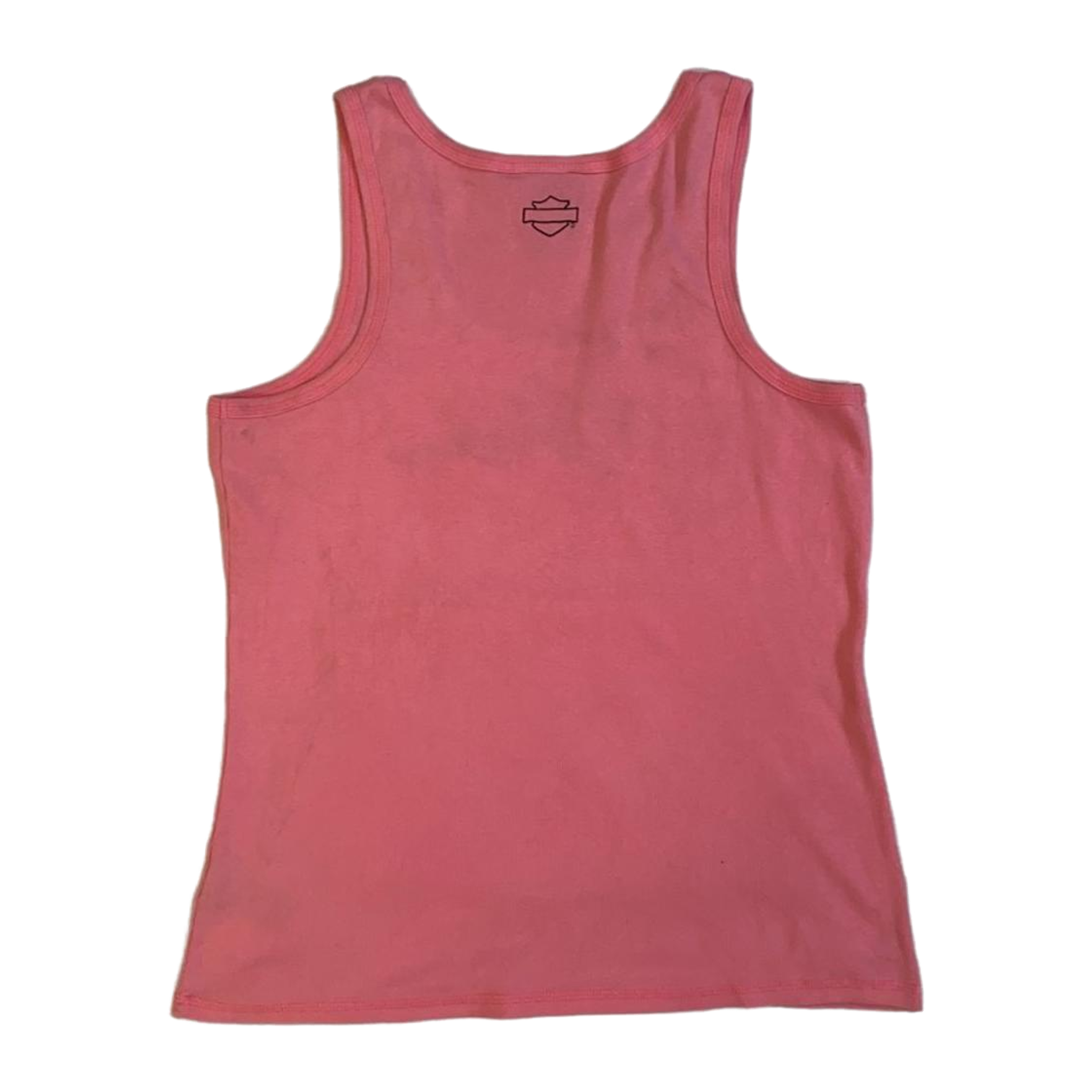 1651 Harley Davidson Women's Embroidered Ribbed Tank Top Pink 2XL