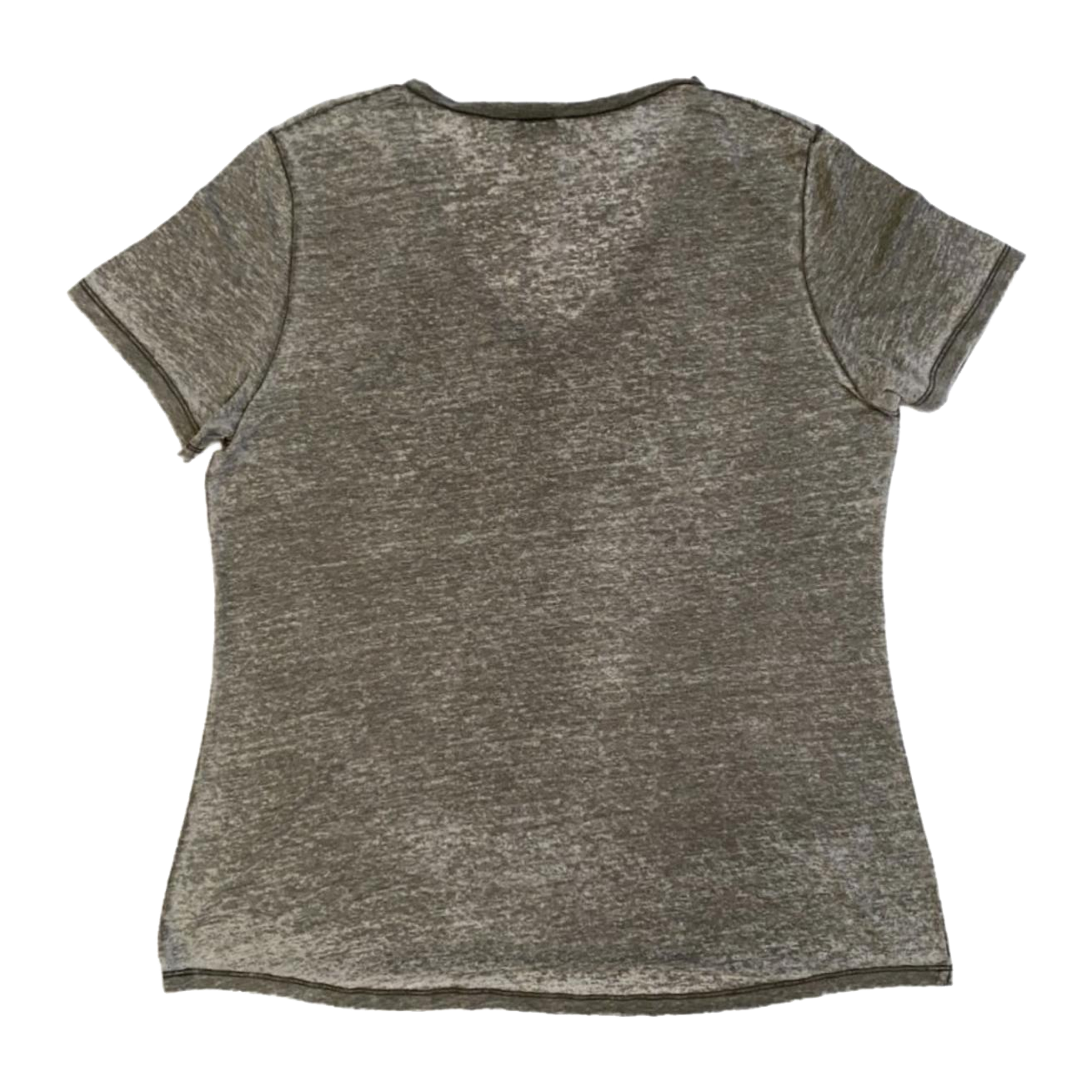1698 Harley Davidson Women's Skull Logo V Neck Heathered Short Sleeve T Shirt Grey XL