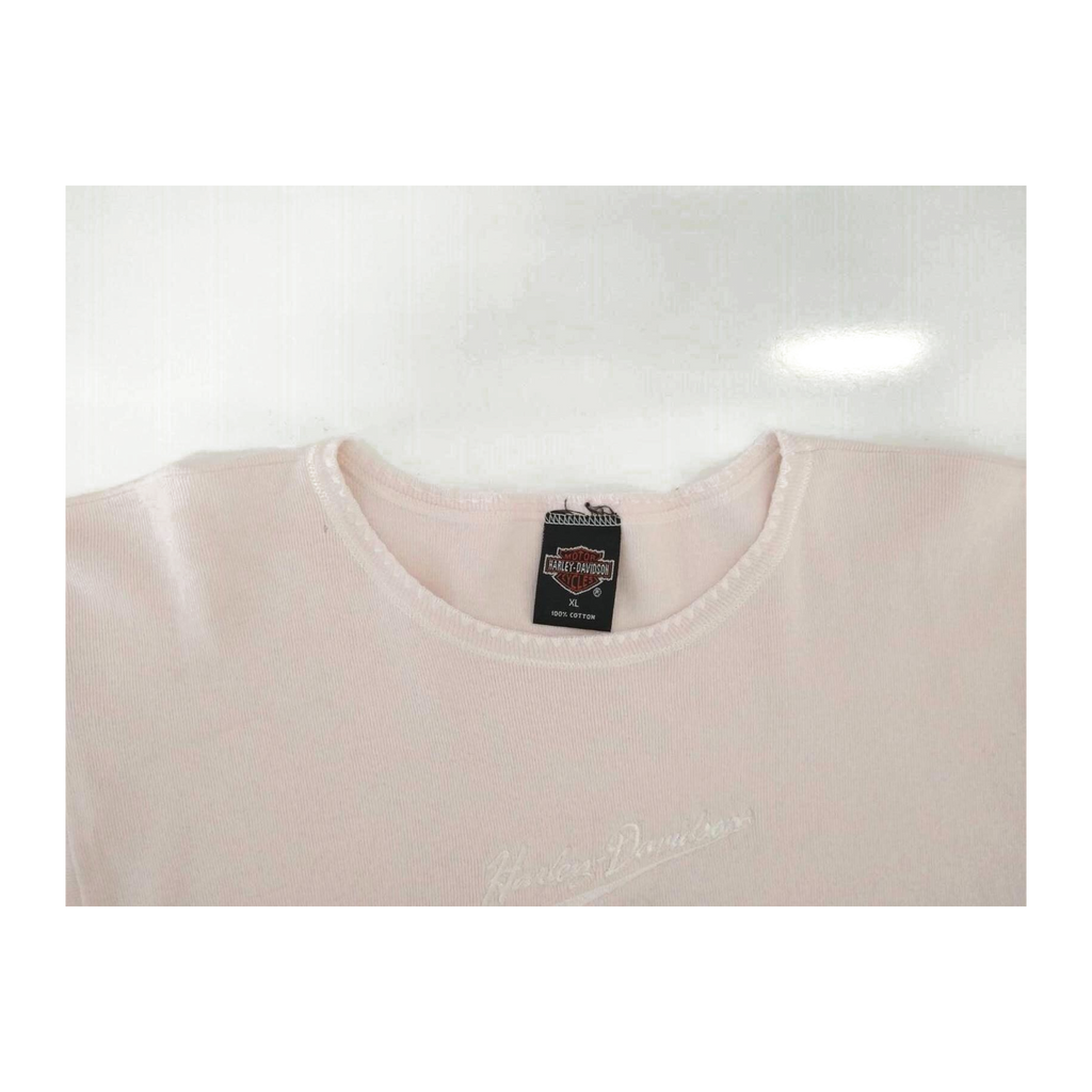 1694 Harley Davidson Women's Short Sleeve Baby Pink T Shirt XL