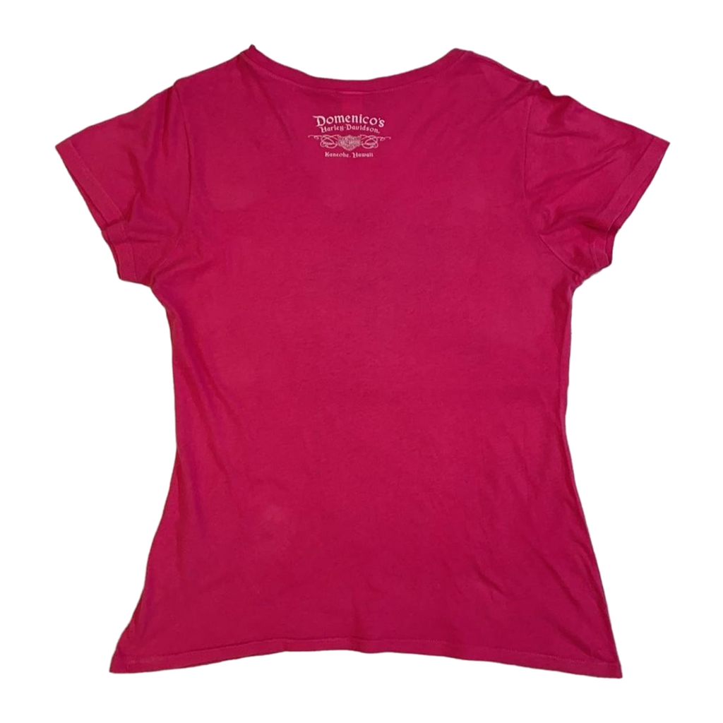1679 Harley Davidson Women's Fleur de Lis Graphic Short Sleeve T Shirt Pink XL
