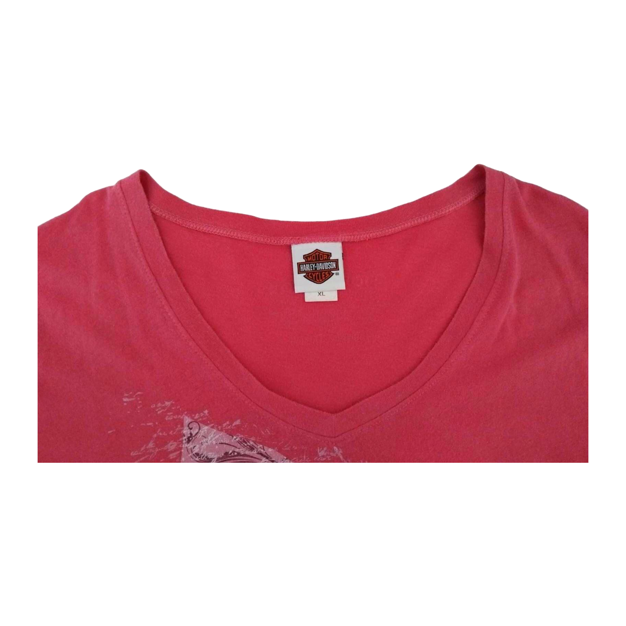 1679 Harley Davidson Women's Fleur de Lis Graphic Short Sleeve T Shirt Pink XL
