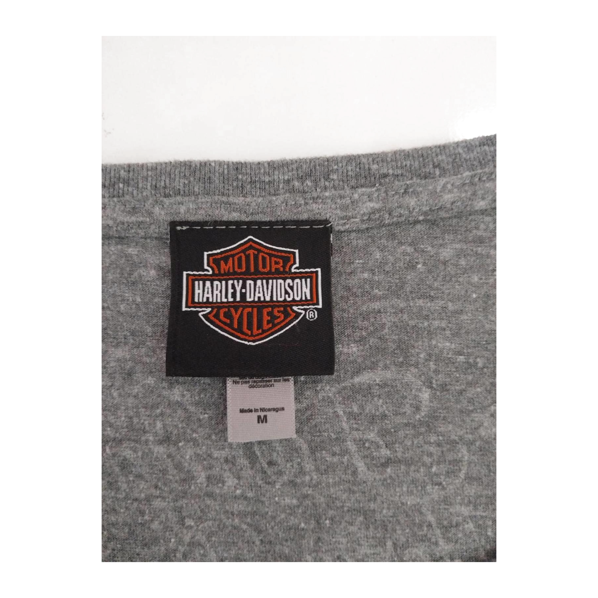 1678 Harley Davidson Women's Ride Free American Eagle Short Sleeve T Shirt Grey M