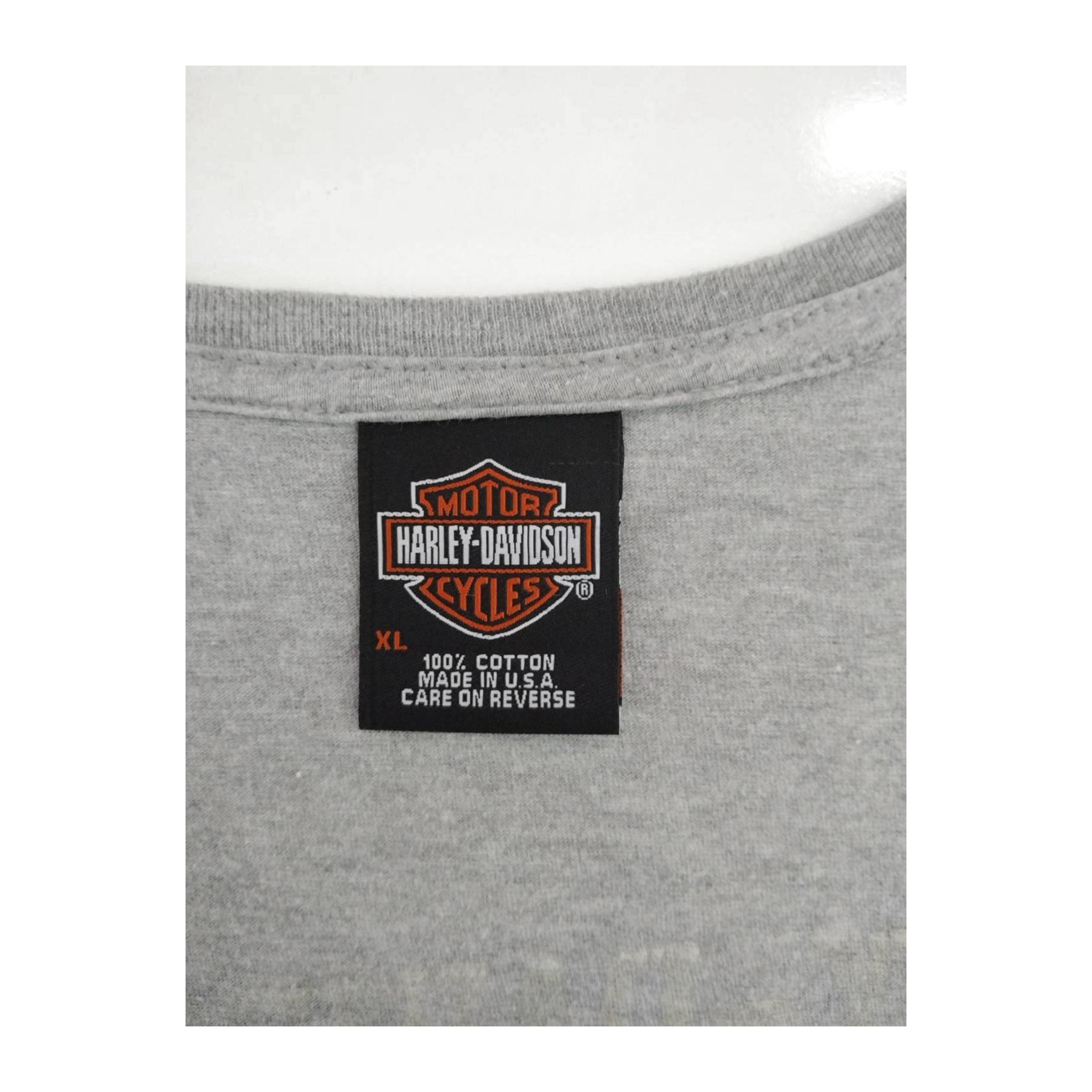 1677 Harley Davidson Women's 03 Short Sleeve Deep V Neck T Shirt Grey XL