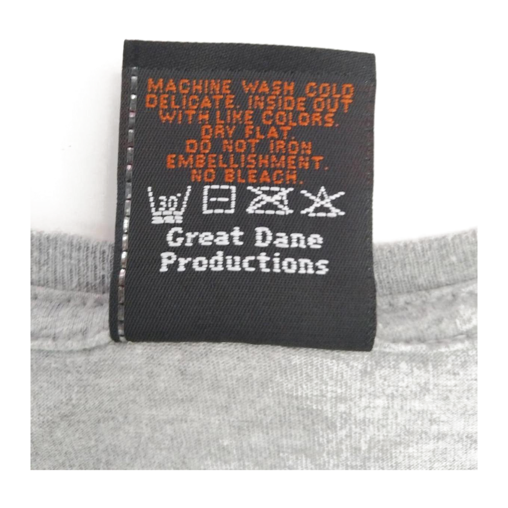 1677 Harley Davidson Women's 03 Short Sleeve Deep V Neck T Shirt Grey XL