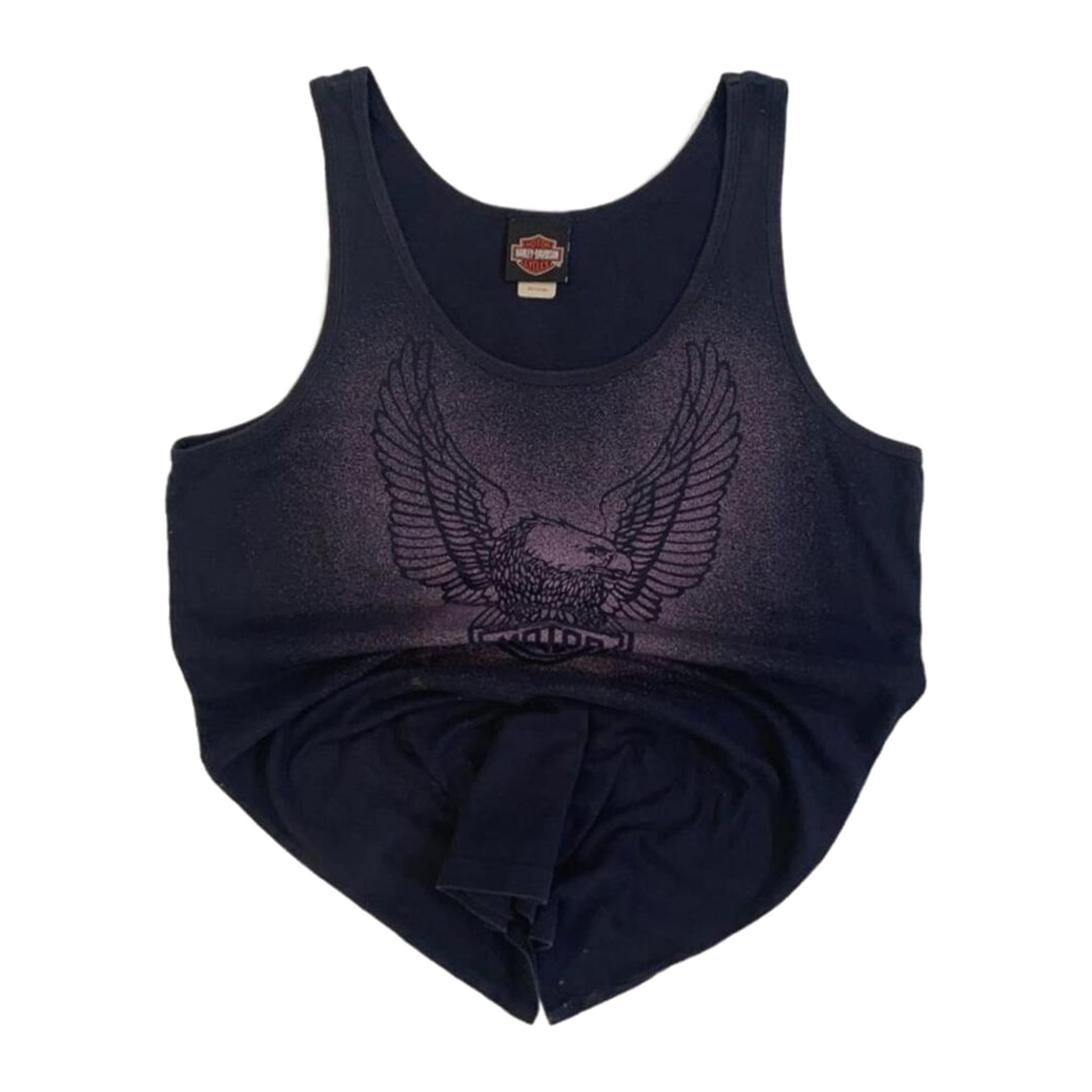 1676 Harley Davidson Women's Eagle Logo Airbrush Effect Tank Top Black 3XL