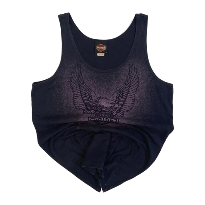 Harley Davidson Women's Eagle Logo Airbrush Effect Tank Top Black 3XL