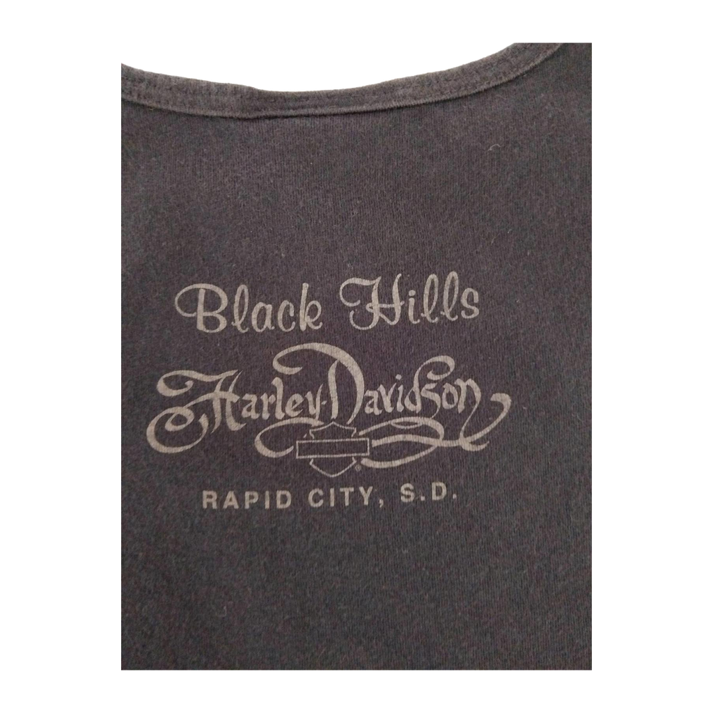 1676 Harley Davidson Women's Eagle Logo Airbrush Effect Tank Top Black 3XL