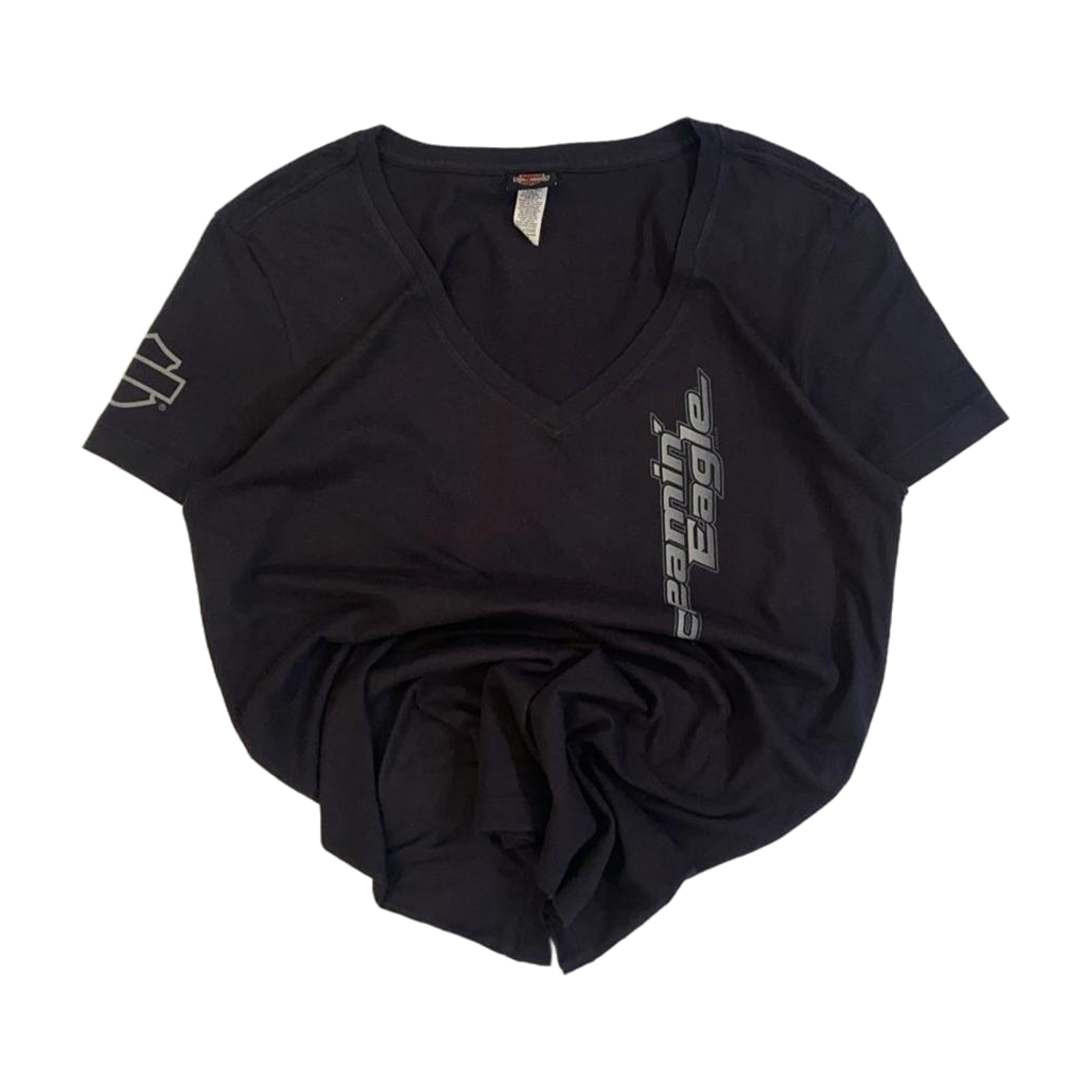 1675 Harley Davidson Women's Screamin Eagle Short Sleeve V Neck T Shirt Black M
