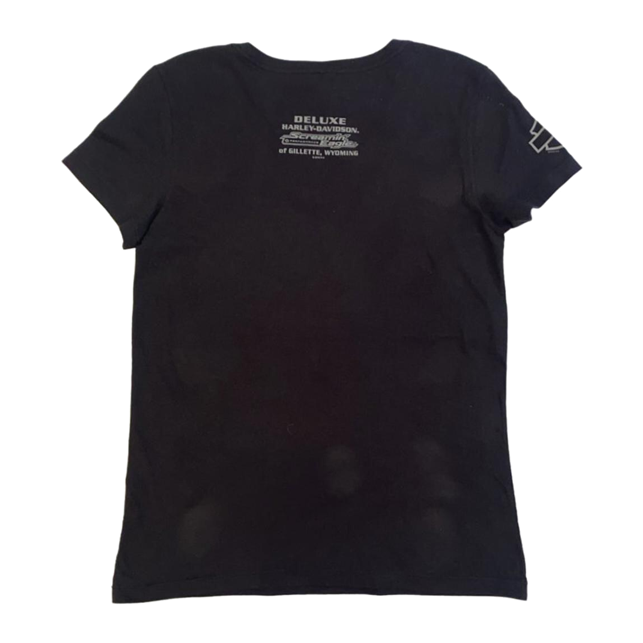 1675 Harley Davidson Women's Screamin Eagle Short Sleeve V Neck T Shirt Black M