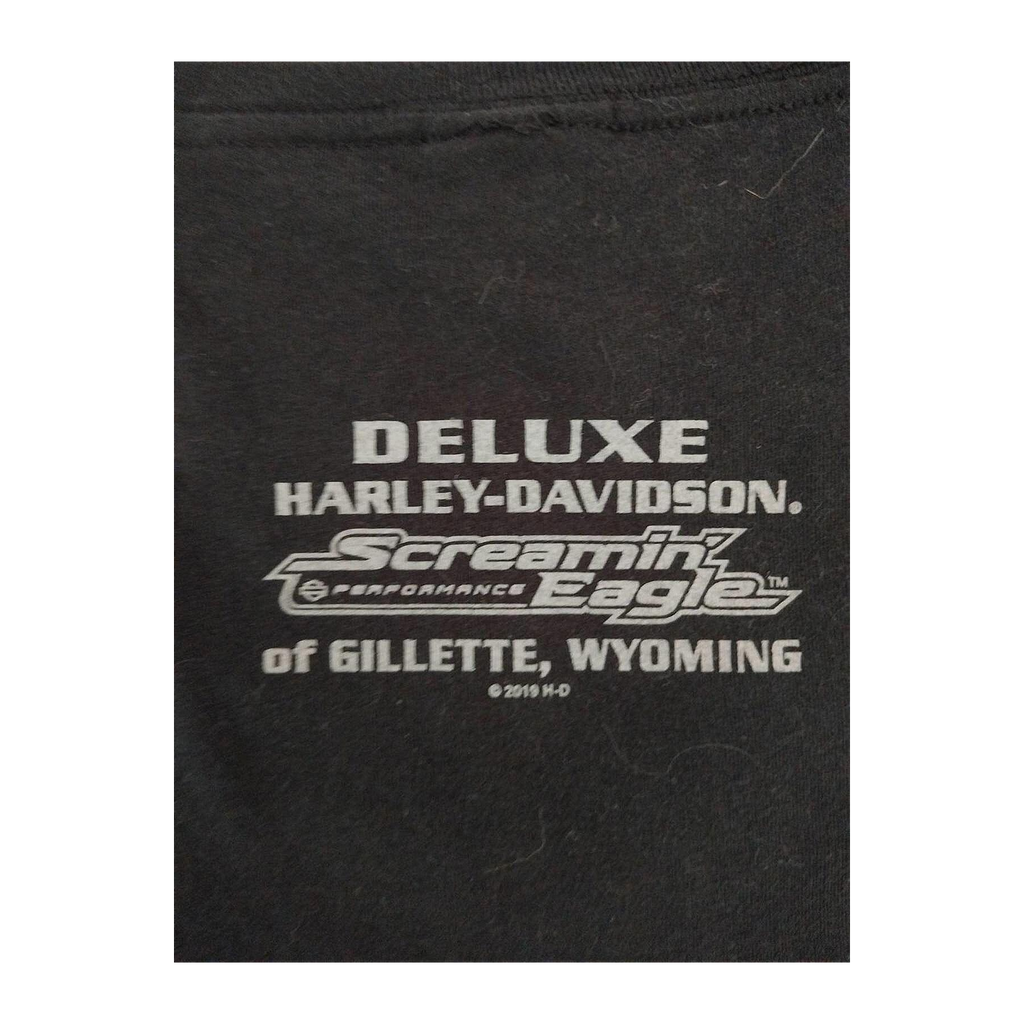 1675 Harley Davidson Women's Screamin Eagle Short Sleeve V Neck T Shirt Black M