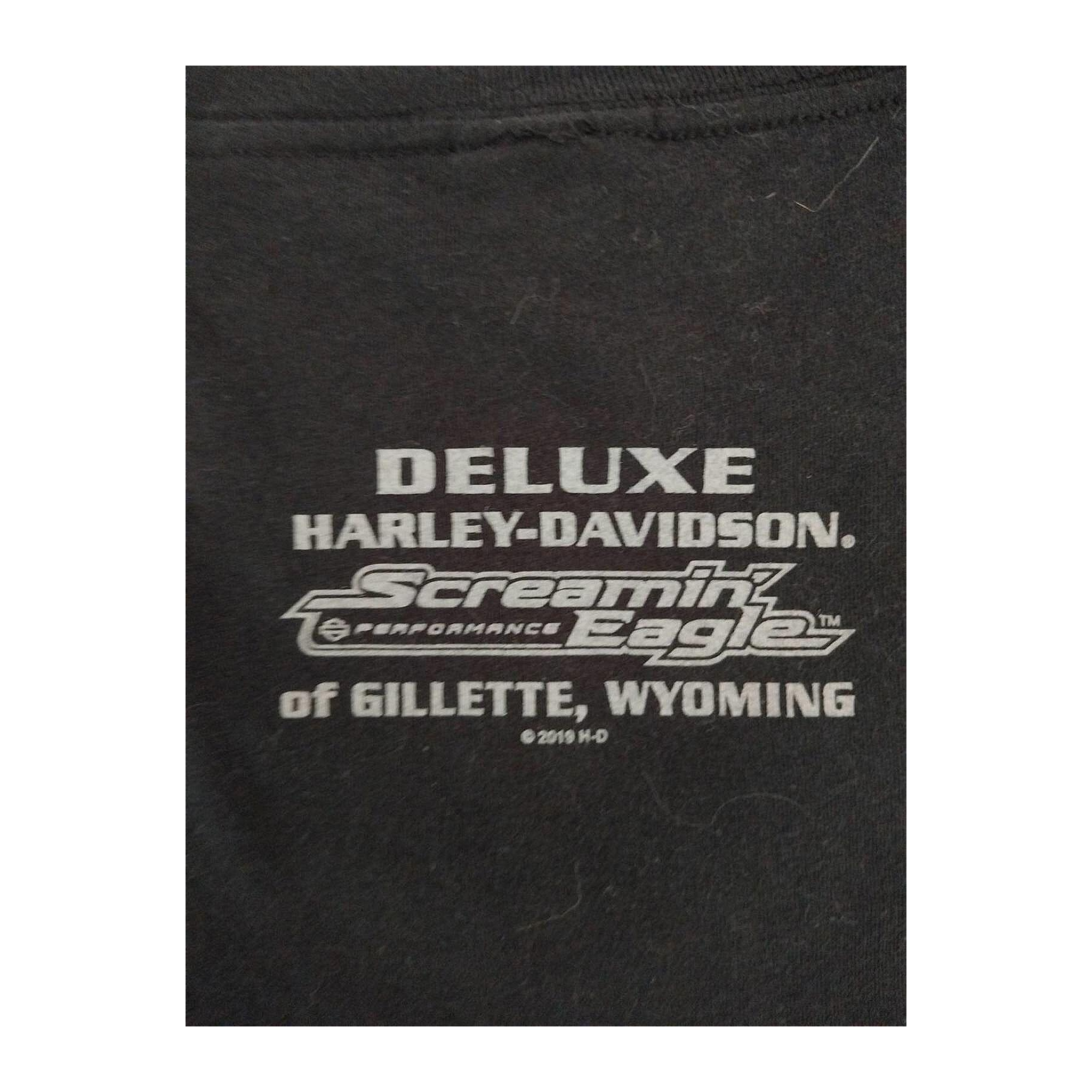 1675 Harley Davidson Women's Screamin Eagle Short Sleeve V Neck T Shirt Black M