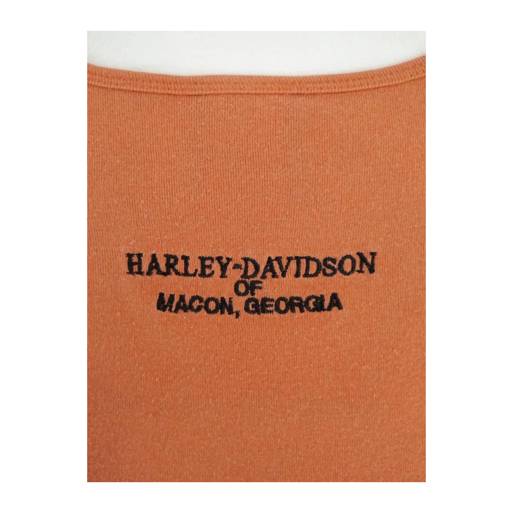 1674 Harley Davidson Women's Peakaboo Cutout Short Sleeve T Shirt Apricot 2XL