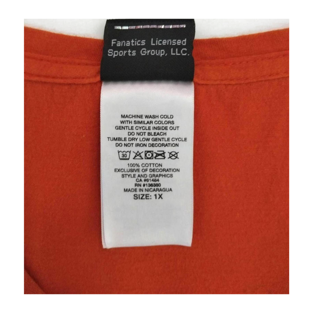 1673 Harley Davidson Women's Legendary Short Sleeve V Neck T Shirt Orange XL