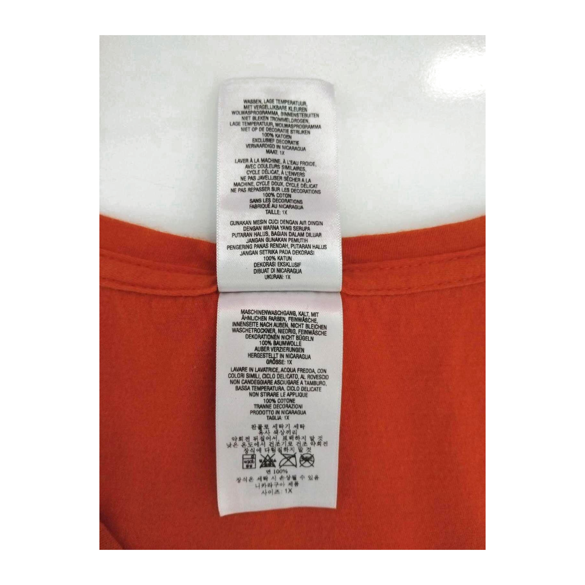1673 Harley Davidson Women's Legendary Short Sleeve V Neck T Shirt Orange XL