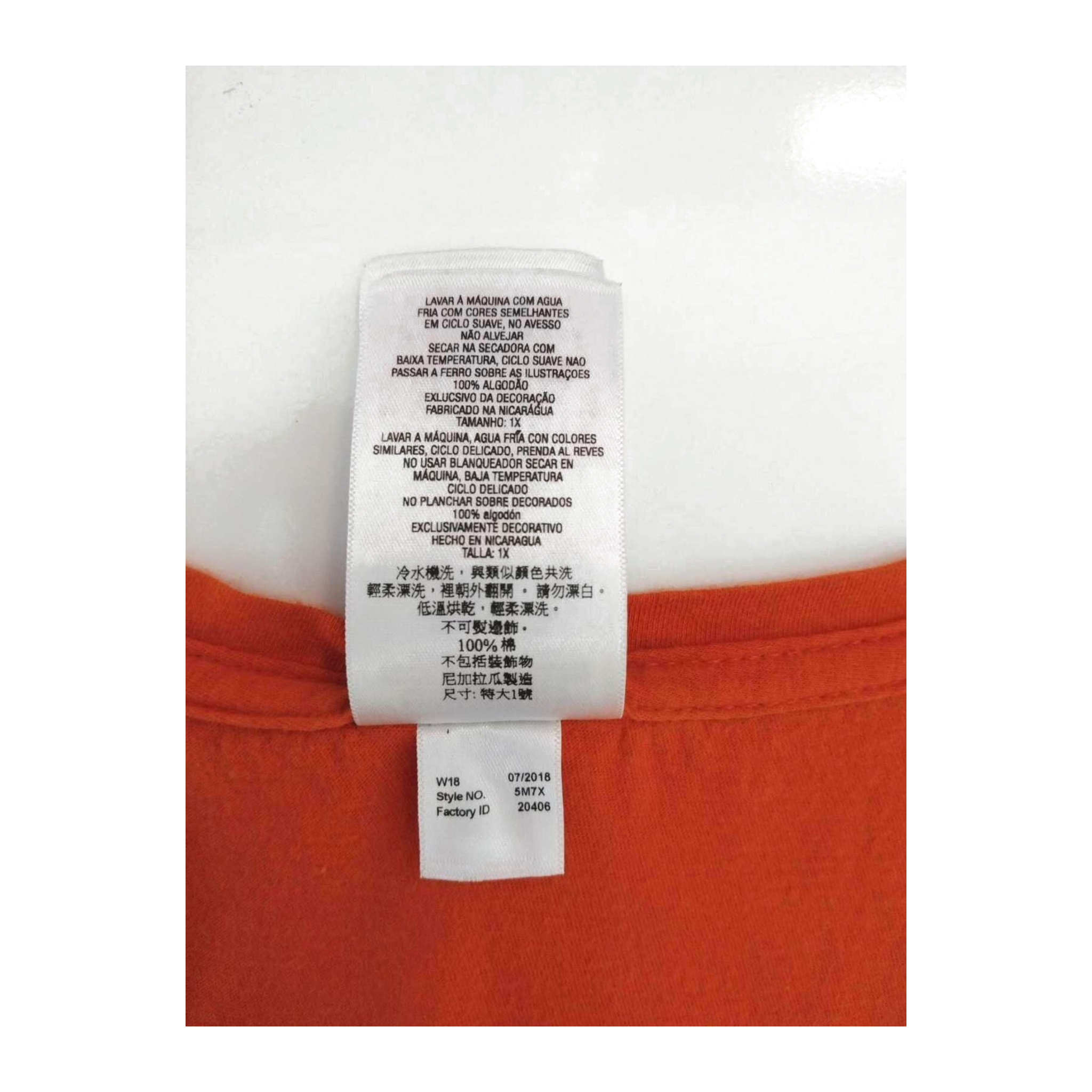 1673 Harley Davidson Women's Legendary Short Sleeve V Neck T Shirt Orange XL