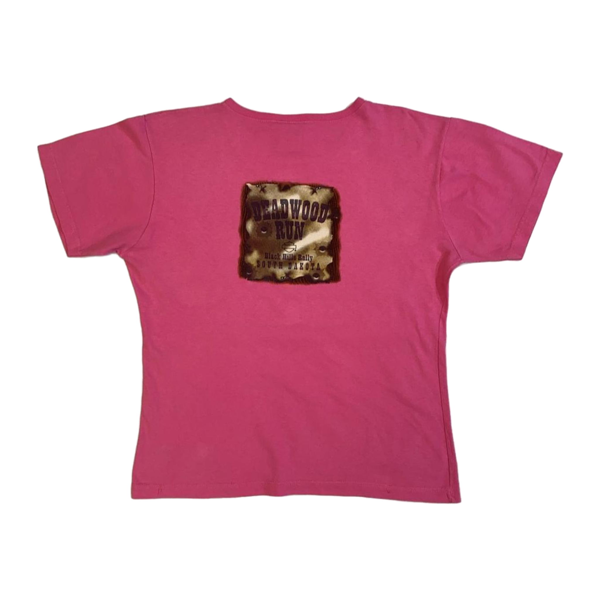 1672 Harley Davidson Women's Sturgis Deadwood Run Short Sleeve T Shirt Pink XL