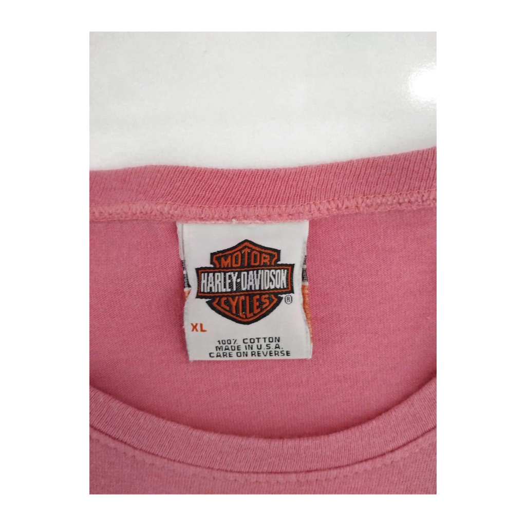 1672 Harley Davidson Women's Sturgis Deadwood Run Short Sleeve T Shirt Pink XL