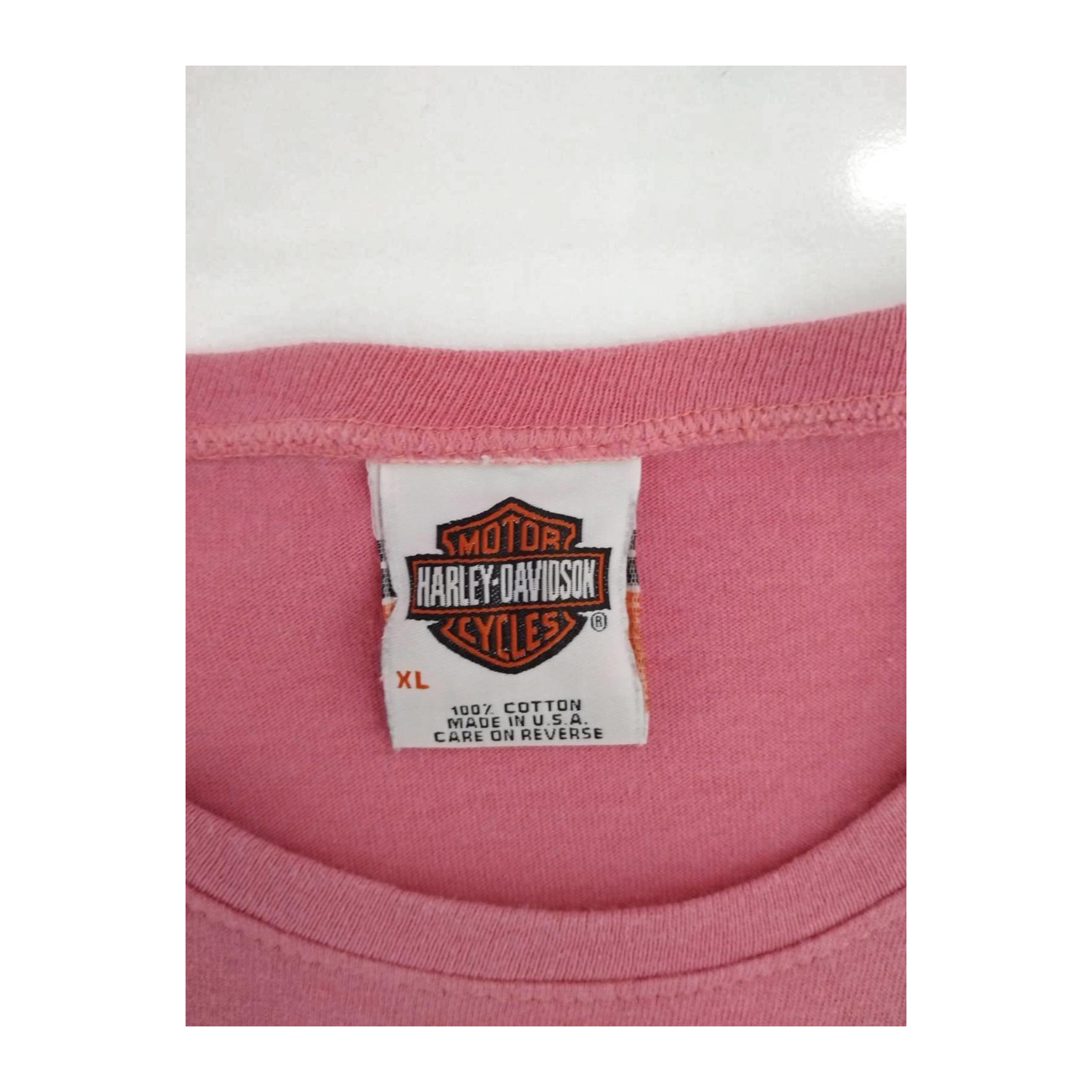 1672 Harley Davidson Women's Sturgis Deadwood Run Short Sleeve T Shirt Pink XL