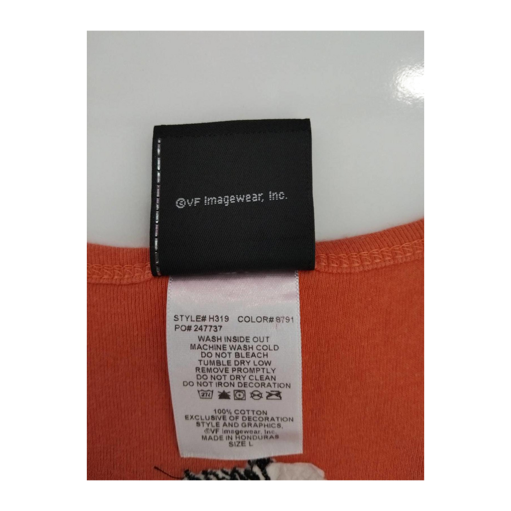 1671 Harley Davidson Women's V Neck Short Sleeve T Shirt Orange L