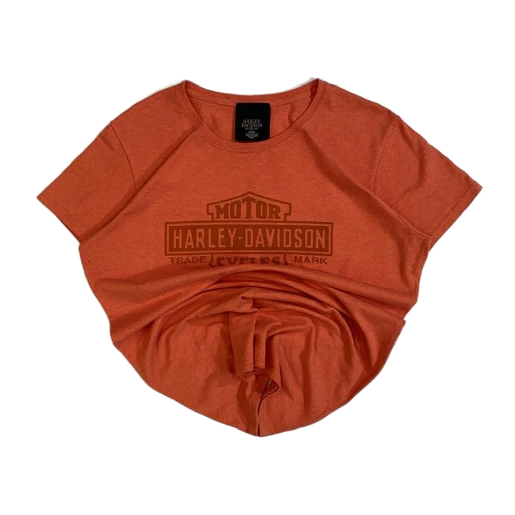 1670 Harley Davidson Women's Museum Short Sleeve T Shirt Orange L