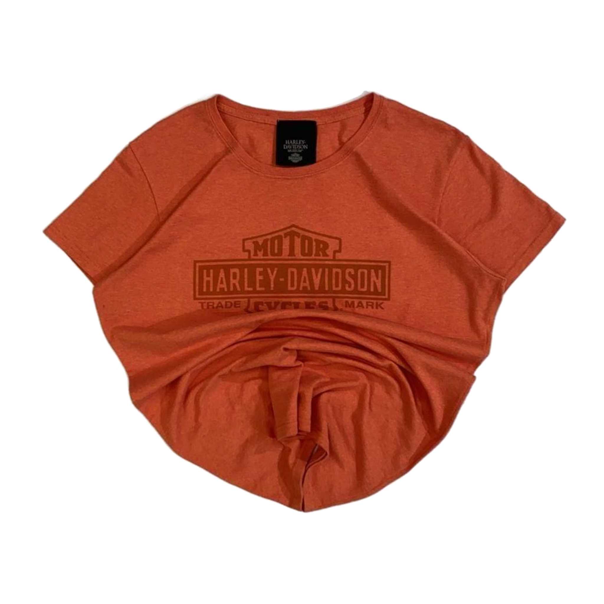 1670 Harley Davidson Women's Museum Short Sleeve T Shirt Orange L