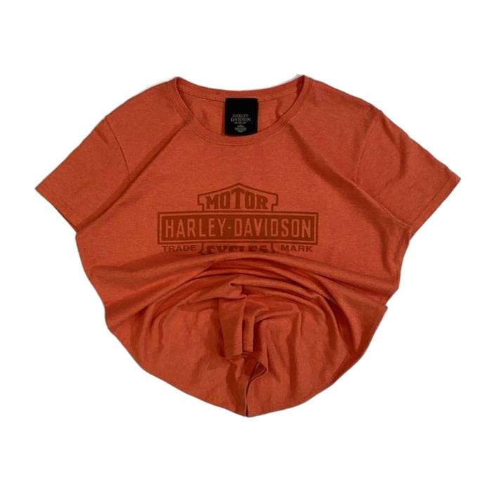 Harley Davidson Women's Museum Short Sleeve T Shirt Orange L