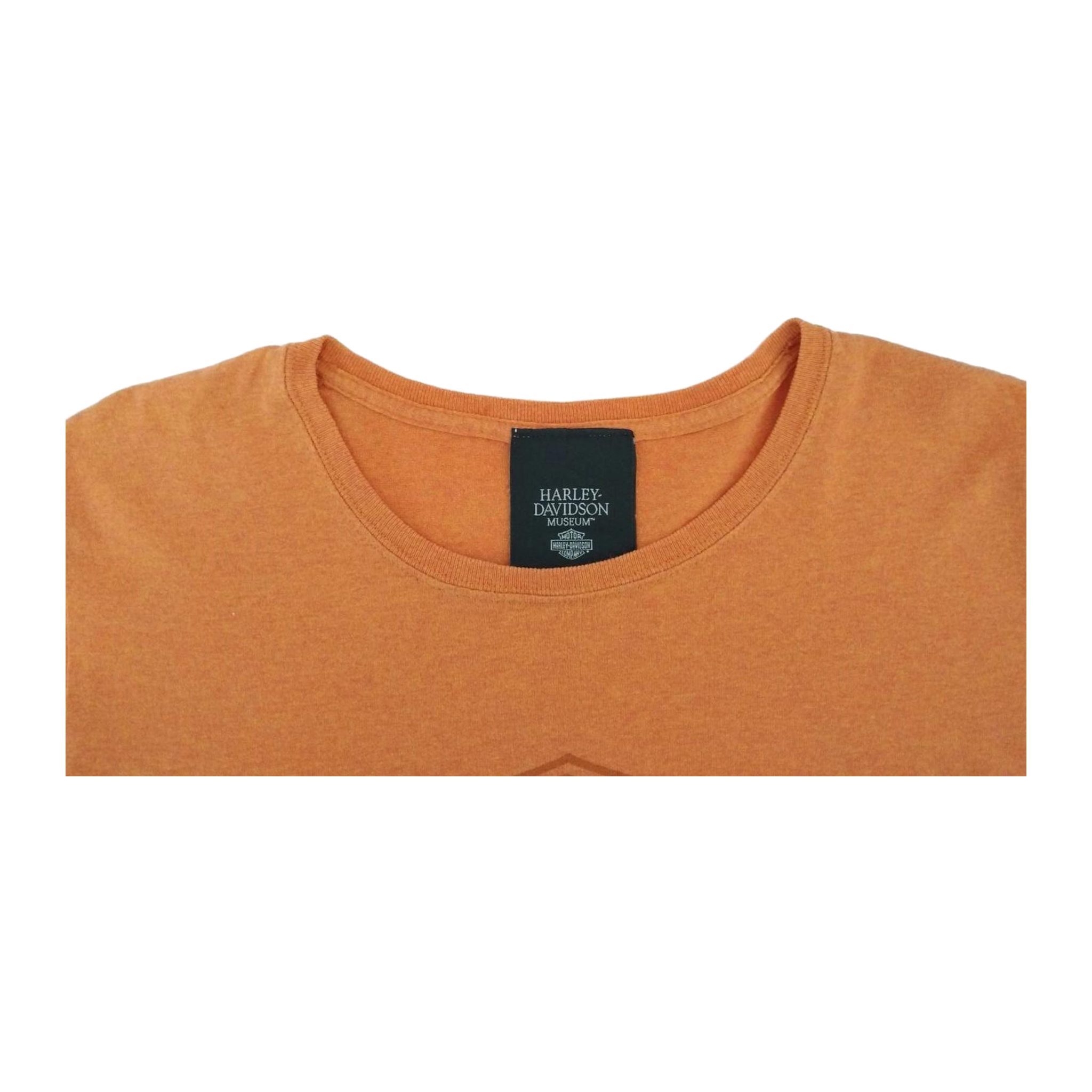 1670 Harley Davidson Women's Museum Short Sleeve T Shirt Orange L