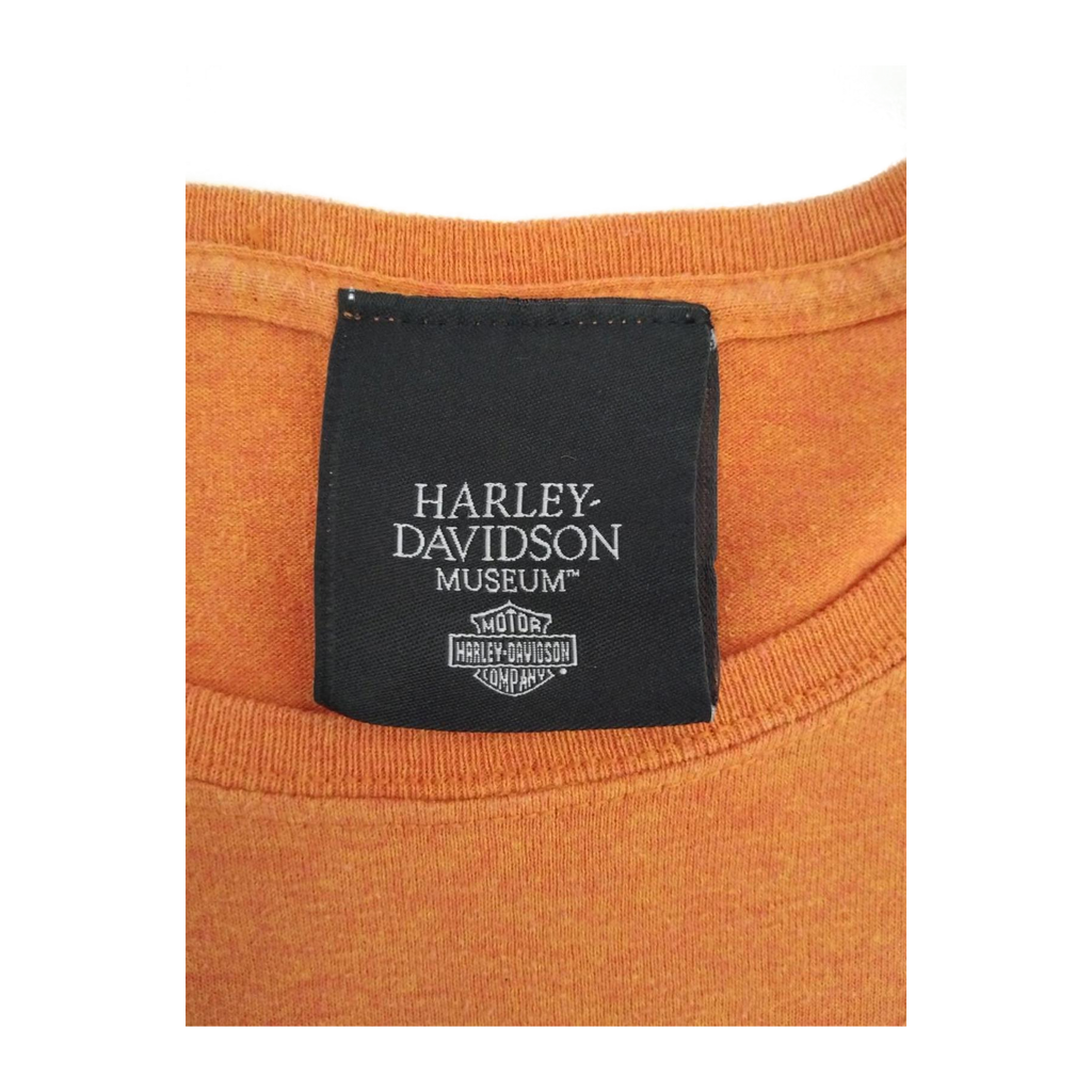 1670 Harley Davidson Women's Museum Short Sleeve T Shirt Orange L
