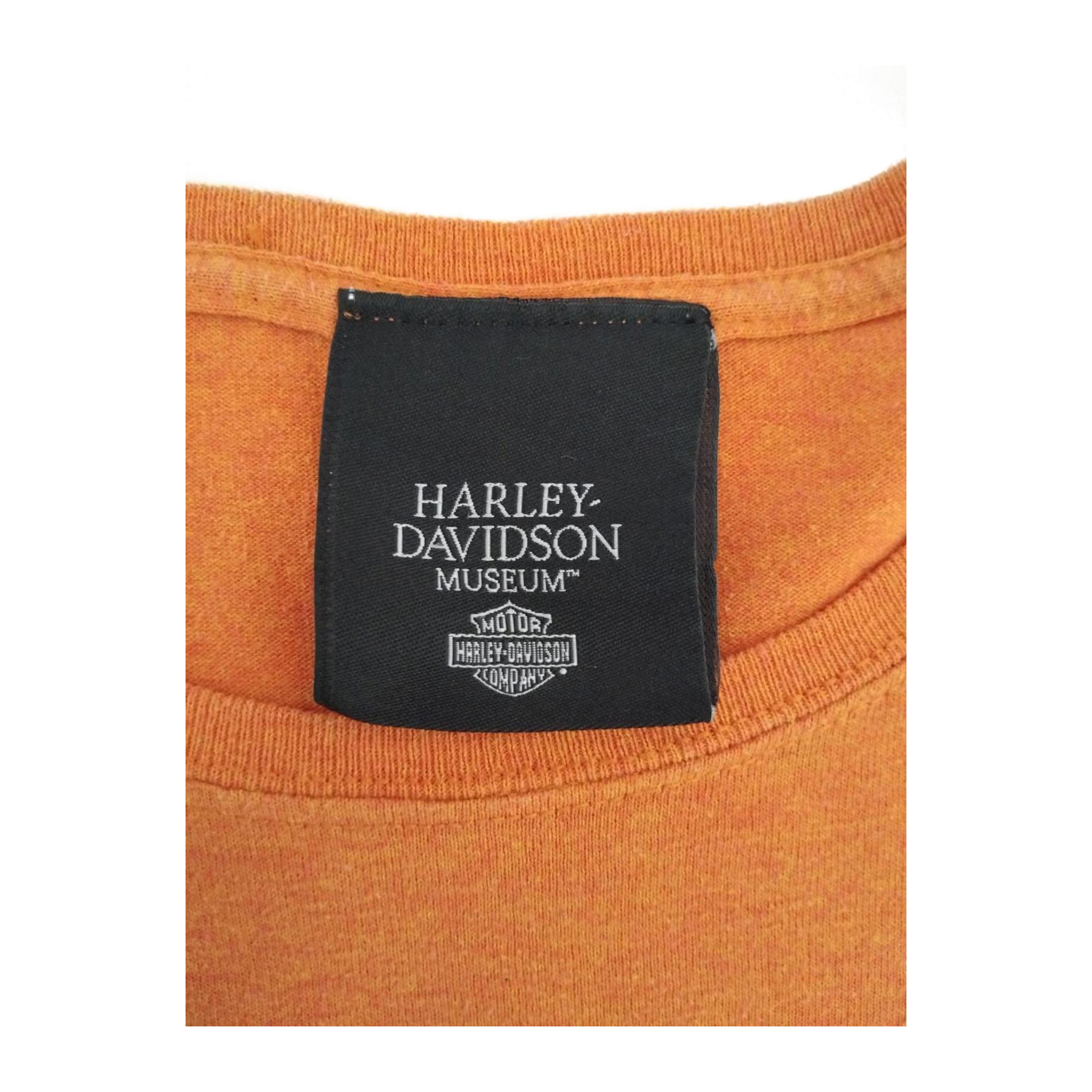 1670 Harley Davidson Women's Museum Short Sleeve T Shirt Orange L