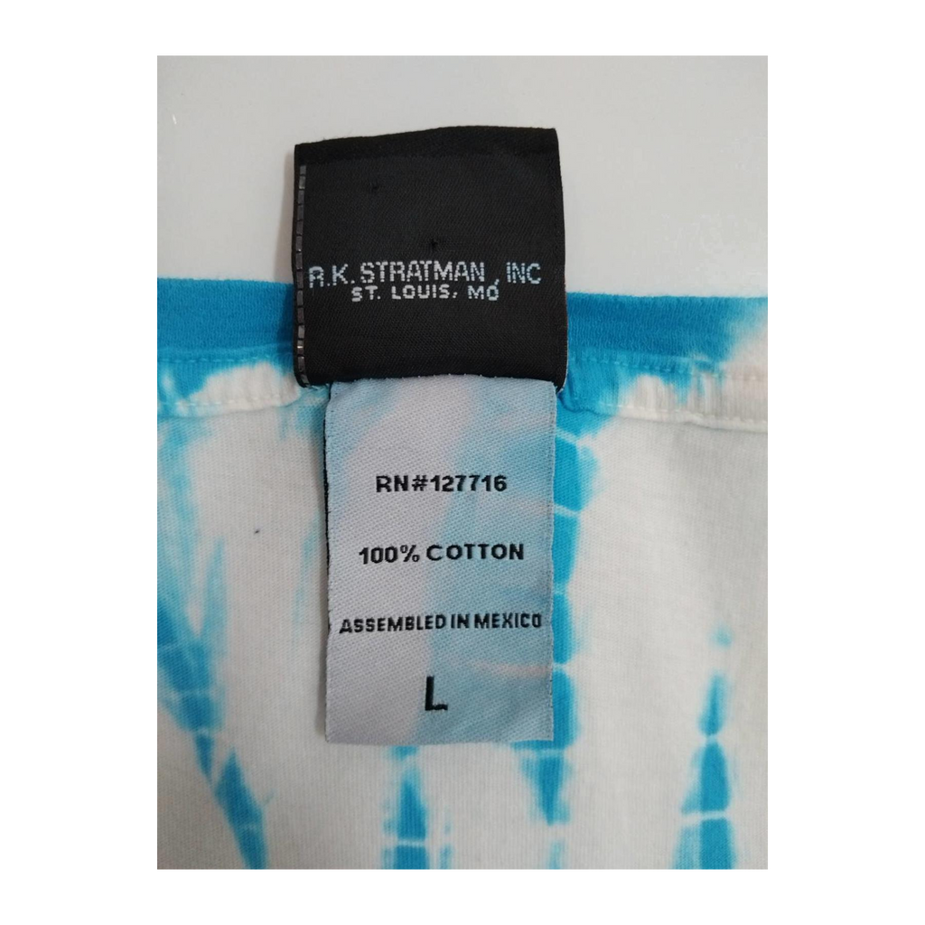 1668 Harley Davidson Women's Tie Dye Short Sleeve T Shirt Blue L