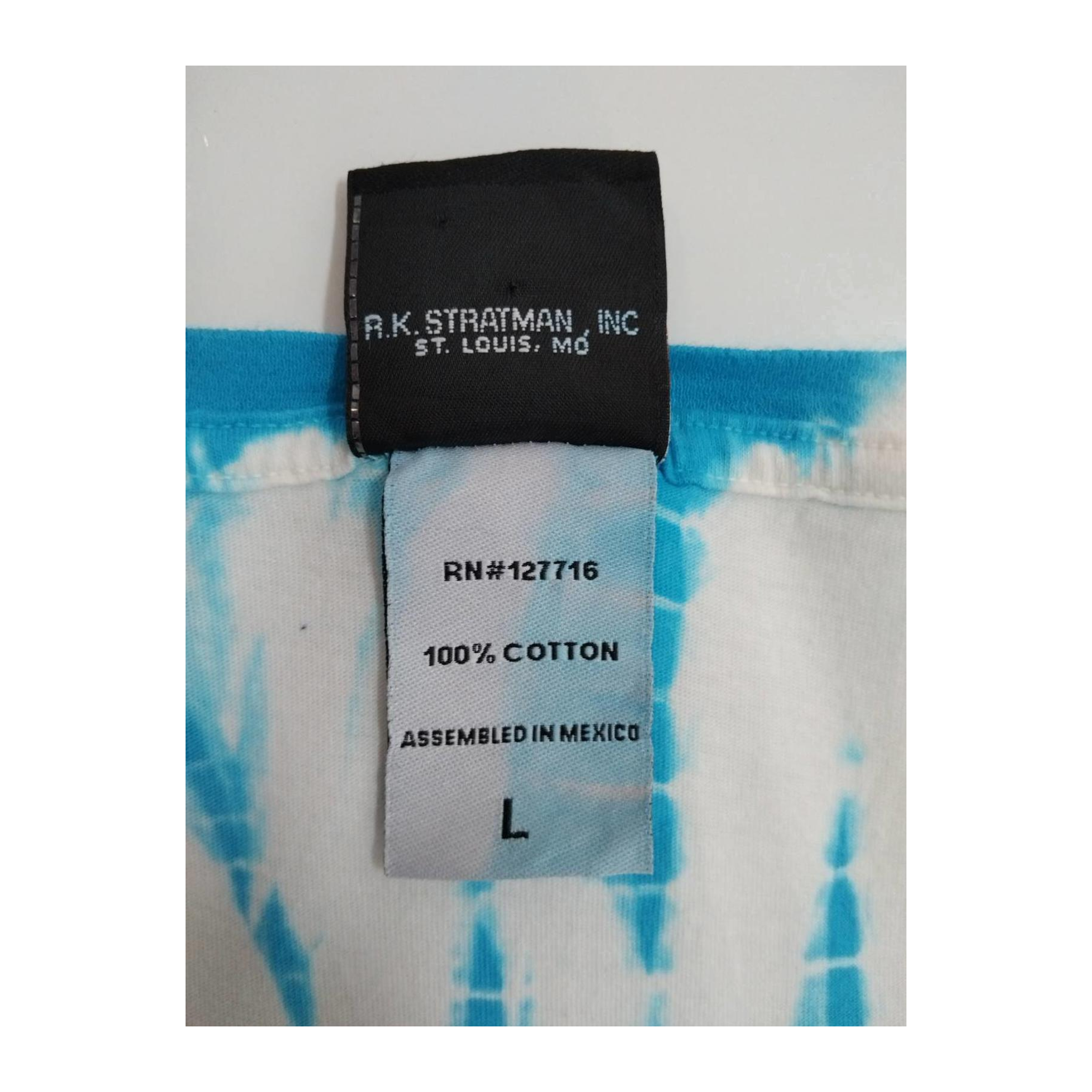 1668 Harley Davidson Women's Tie Dye Short Sleeve T Shirt Blue L