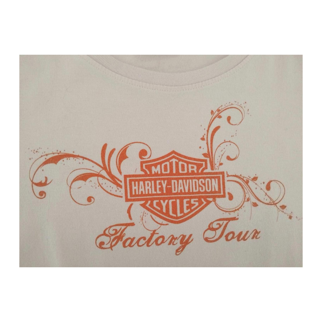 1667 Harley Davidson Women's Y2K Filigree Logo Long Sleeve T Shirt Pink 2XL